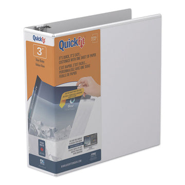 Stride Quickfit D-ring View Binder, 3 Rings, 3" Capacity, 11 X 8.5, White freeshipping - TVN Wholesale